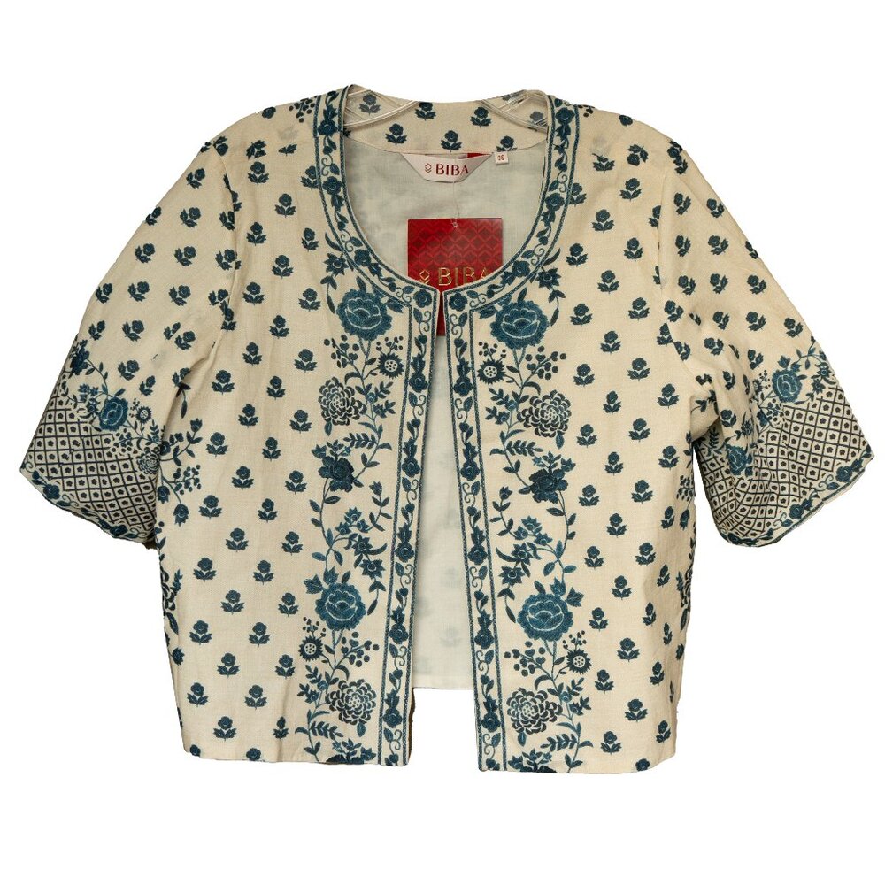 New Biba Block Print Bolero Jacket